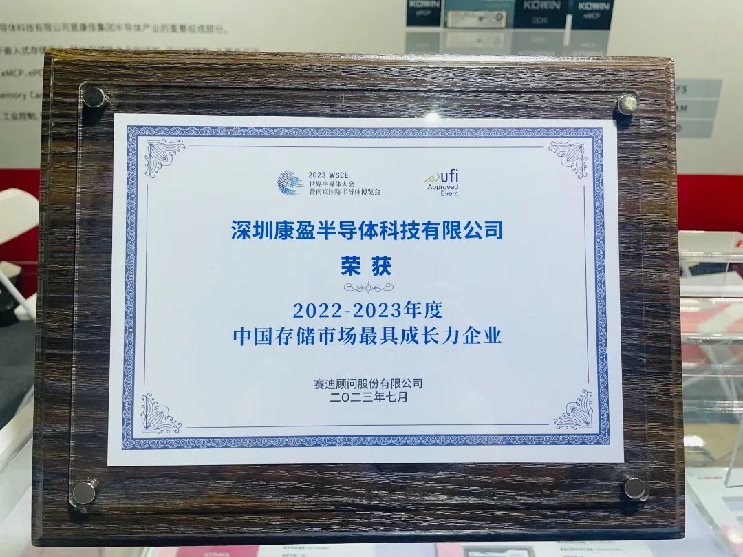 2022-2023年度中国存储市场最具成长力企业奖